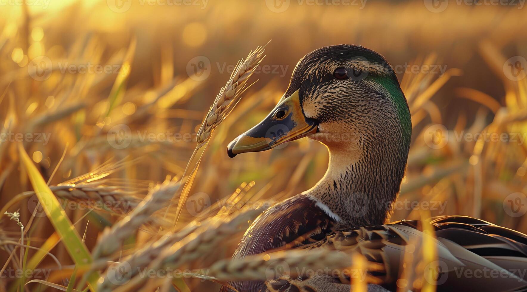 Mallard Duck in Golden Hour Light photo
