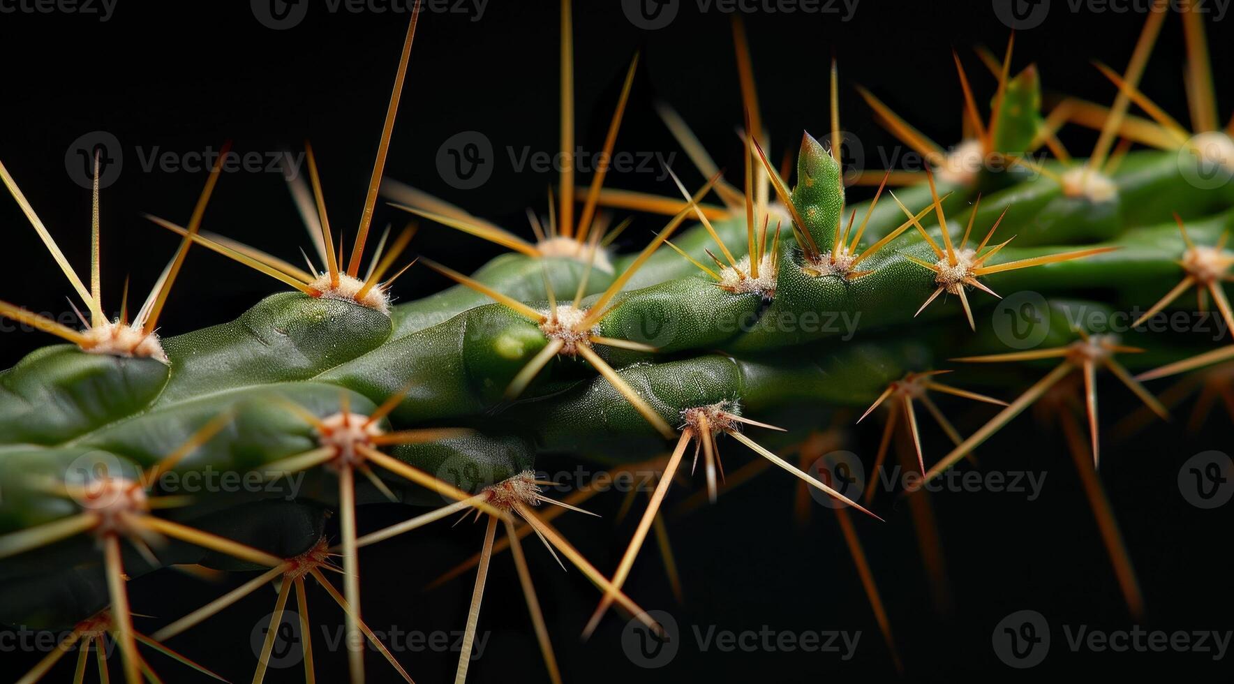 Close up of a cactus spine showing intricate details photo