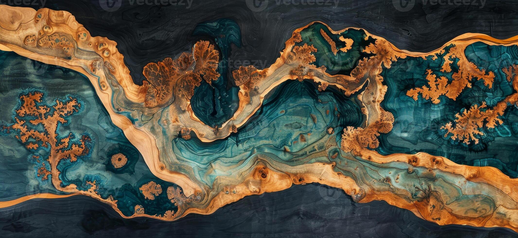 Aerial View of Abstract Natural Patterns in Earth Tones photo