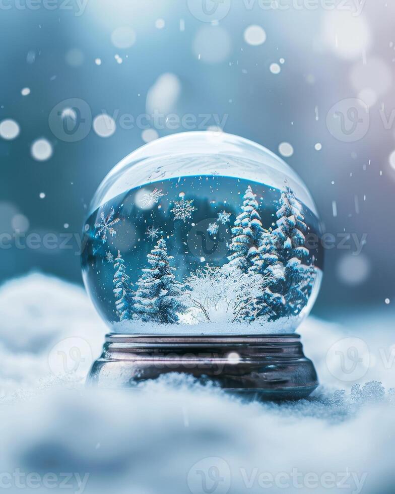 Winter Wonderland Captured in a Snow Globe photo