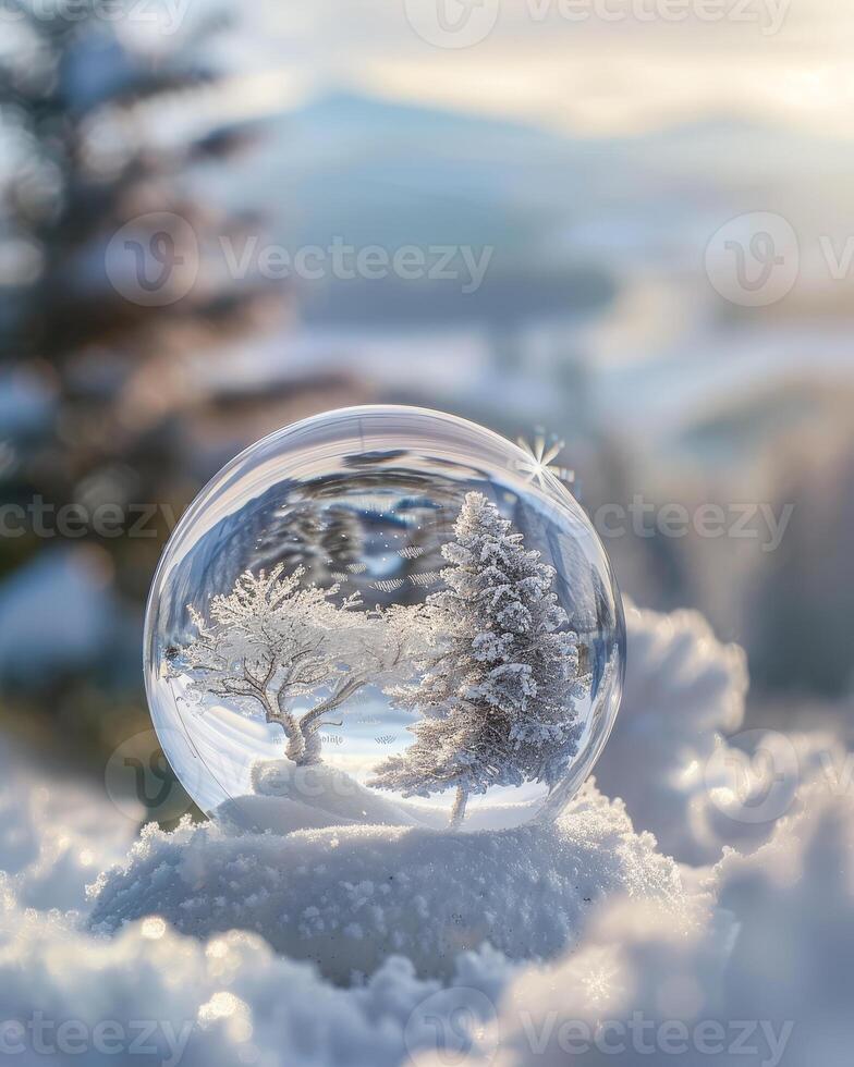 Winter Wonderland Captured in a Crystal Ball photo