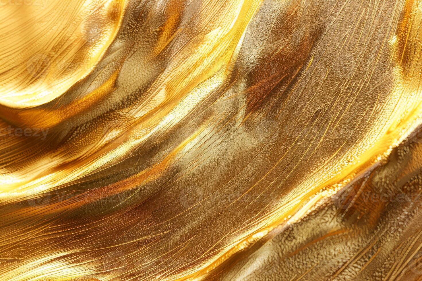 Golden Textured Surface with Elegant Waves photo