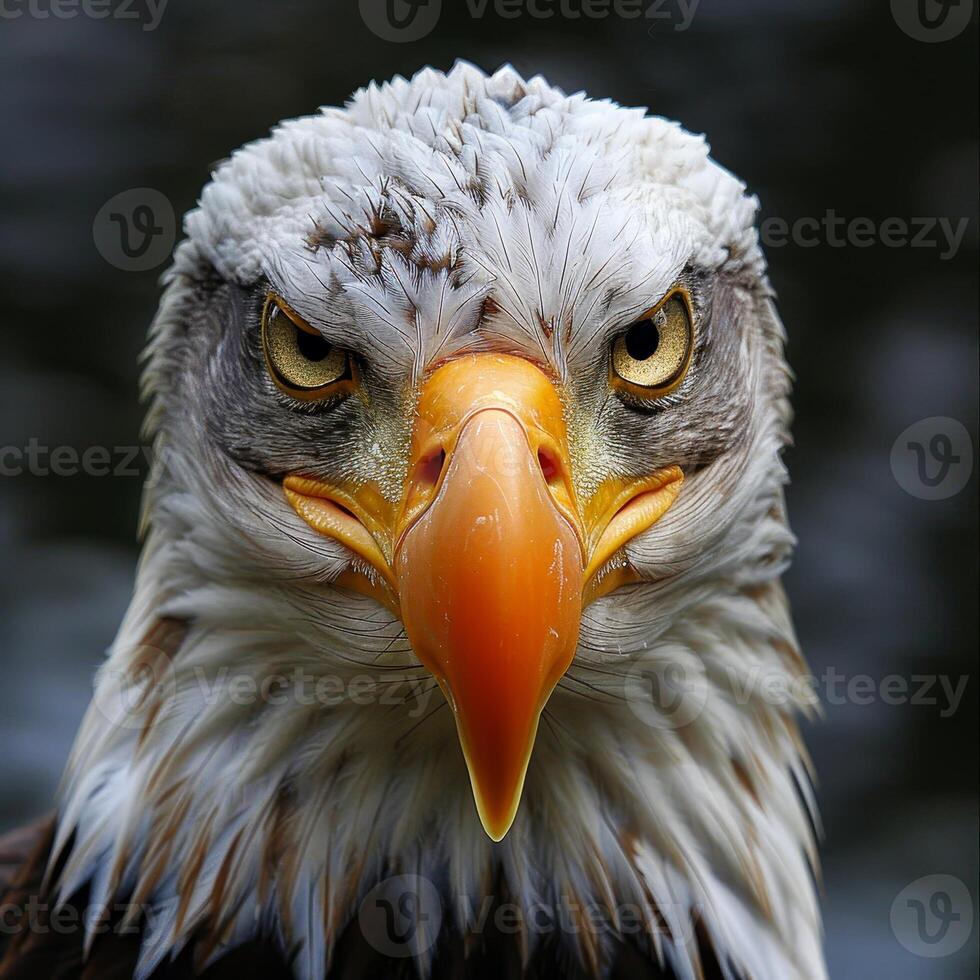 Intense gaze of a bald eagle photo