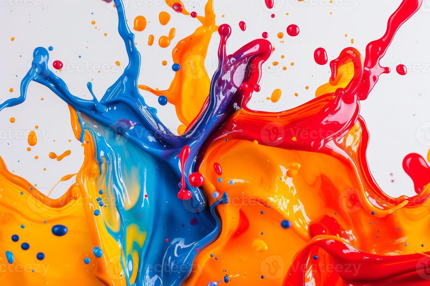 Vibrant Paint Splashes in Motion photo