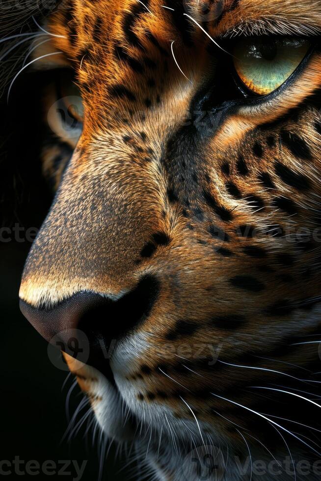 Close up Portrait of a Majestic Leopard photo