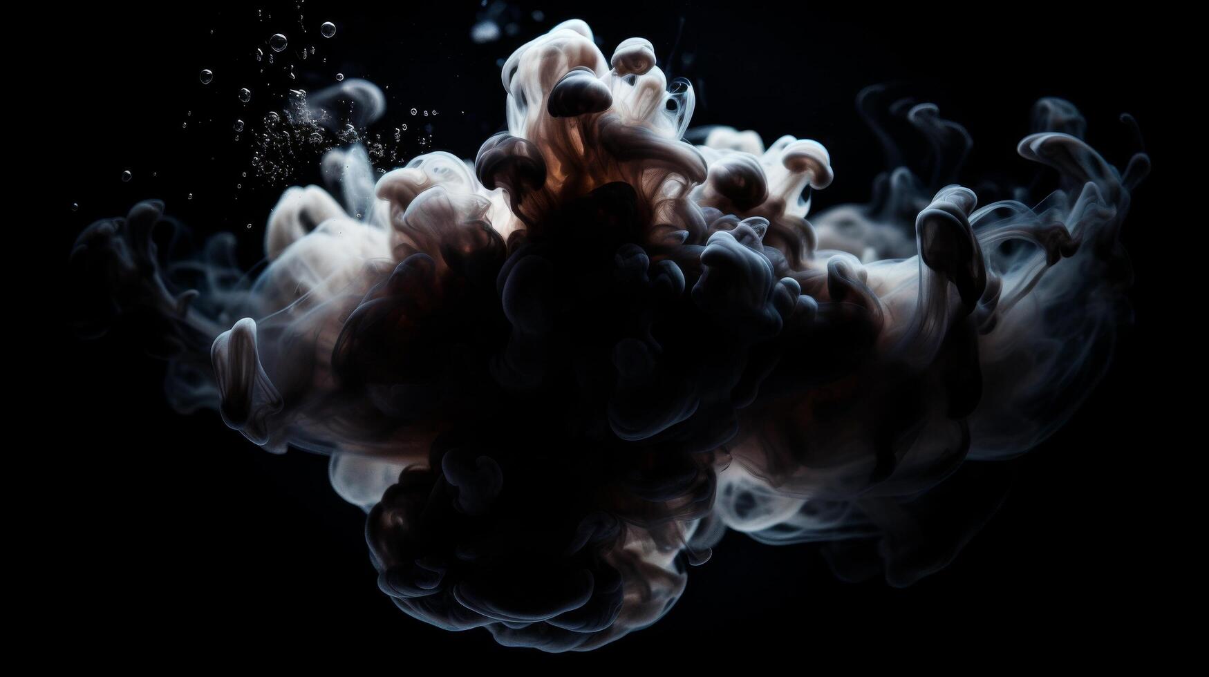 Abstract swirl of smoke and ink in water photo