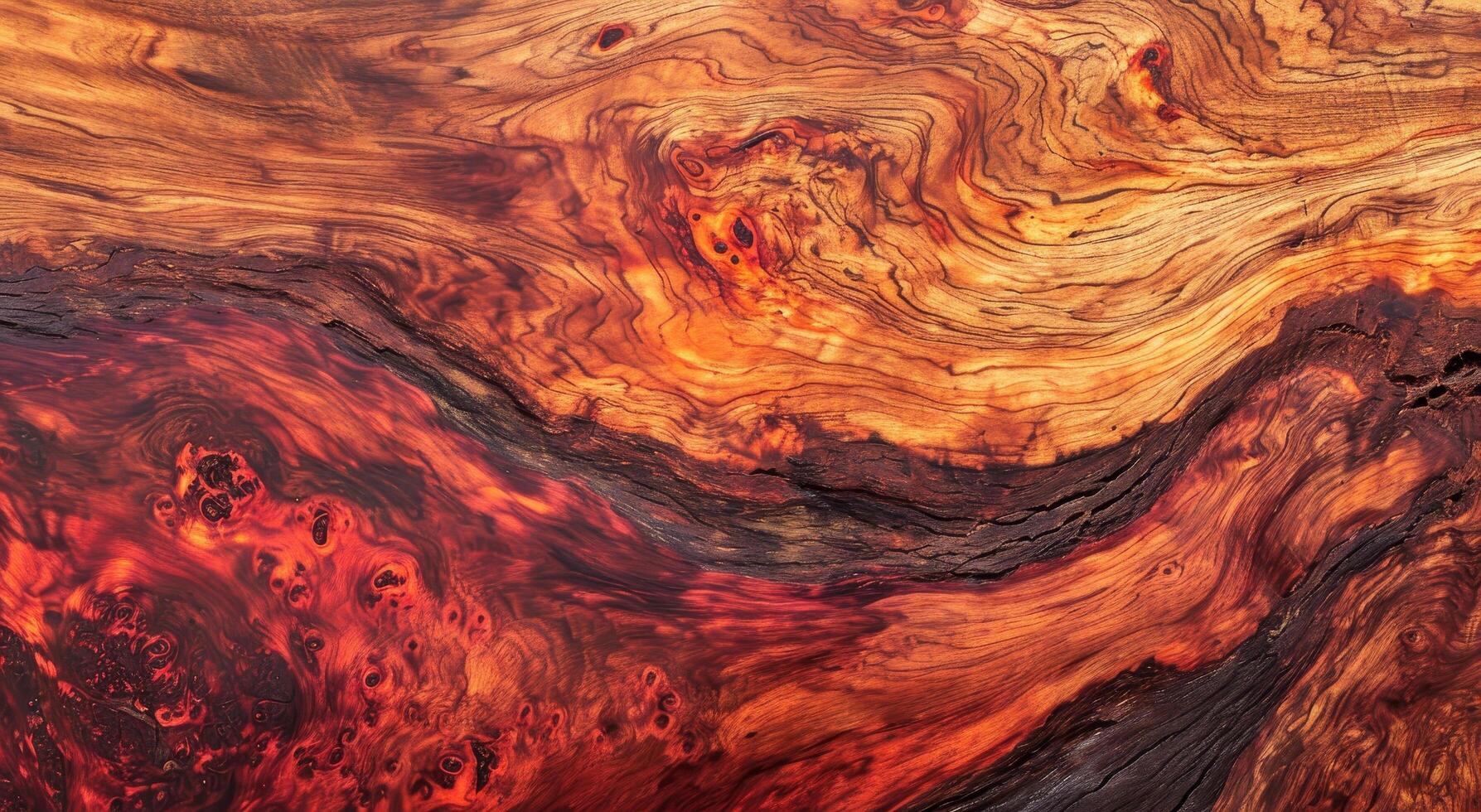 Vibrant Red and Brown Wood Grain Texture photo