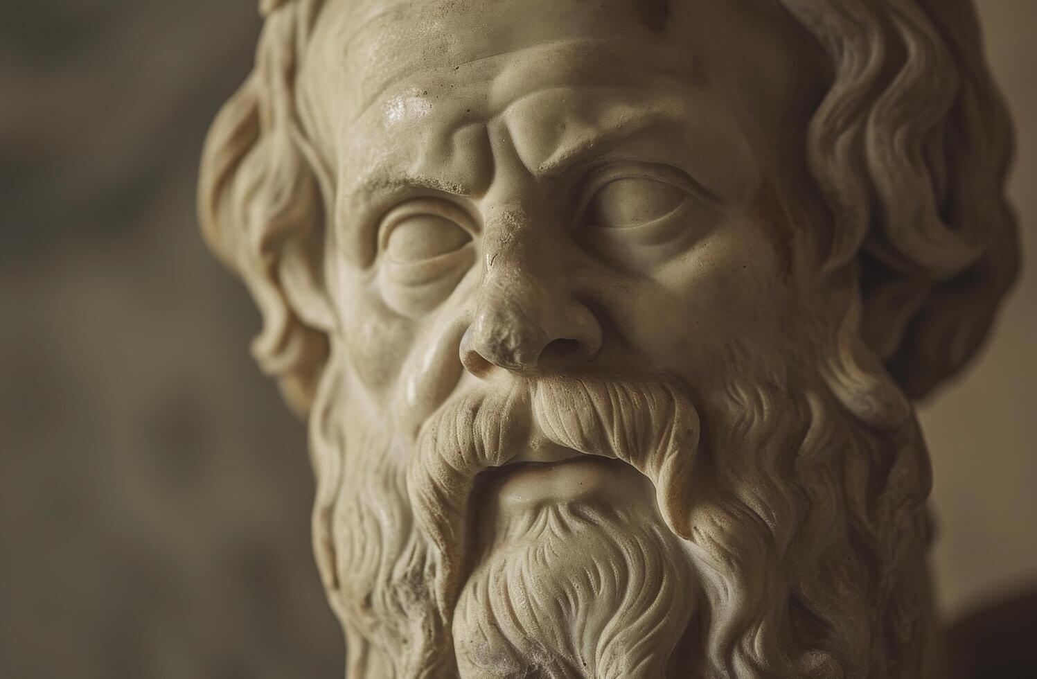 Close up of a Classical Philosophers Sculpture photo