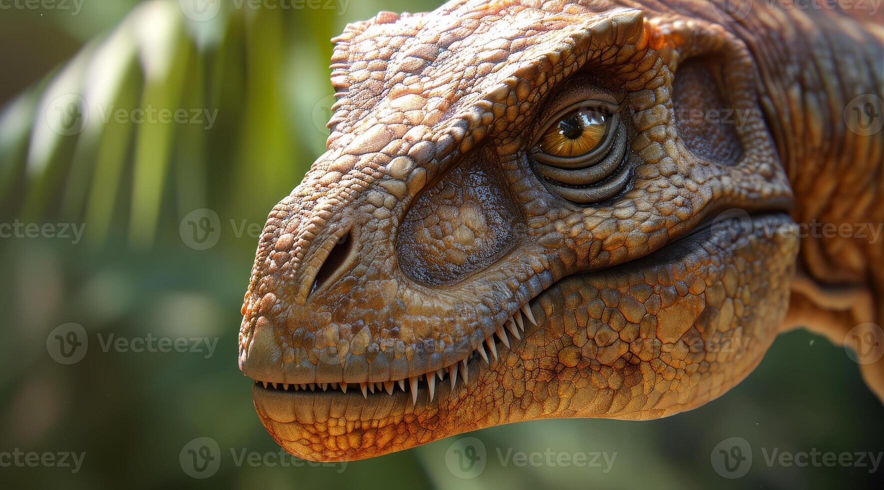 Close up of a Realistic Dinosaur Model photo
