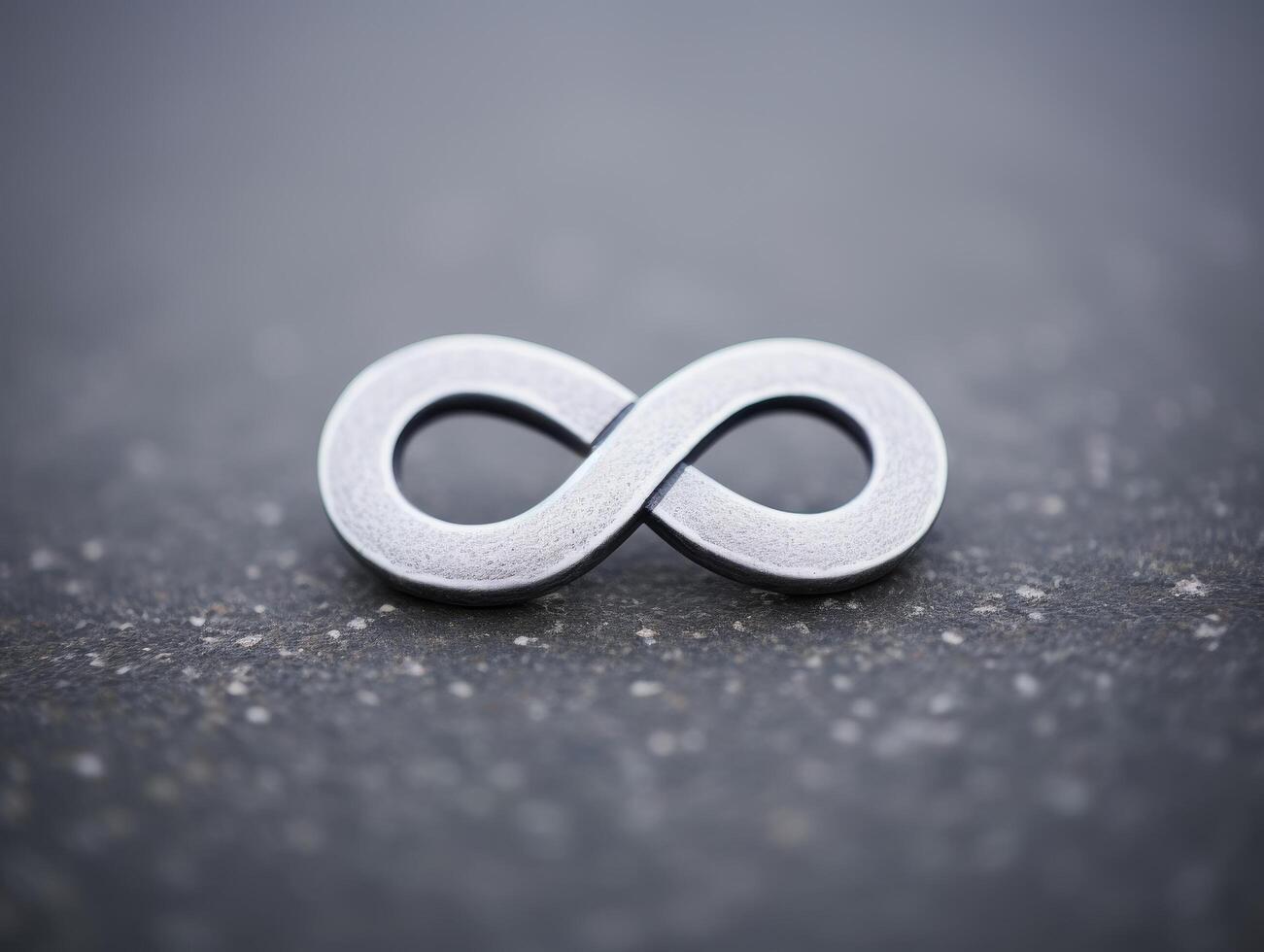 Infinity symbol on a textured surface photo