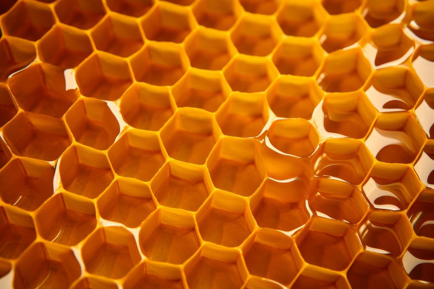 Close up of Golden Honeycomb Structure photo