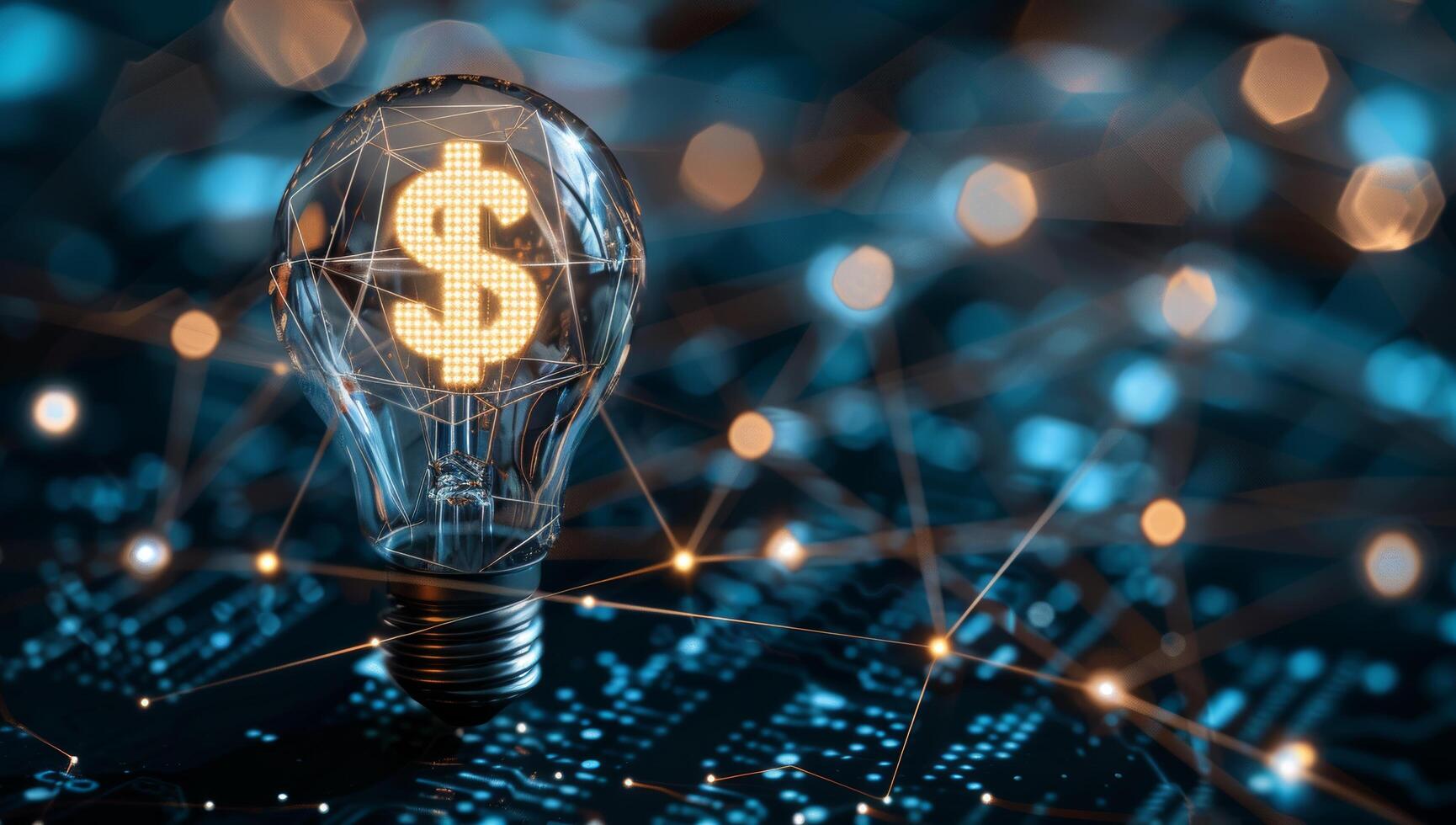 Innovative Financial Idea Concept with Glowing Dollar Sign in Light Bulb photo