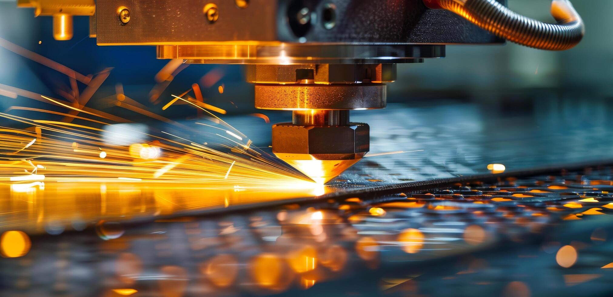 Precision laser cutting technology in industrial manufacturing photo