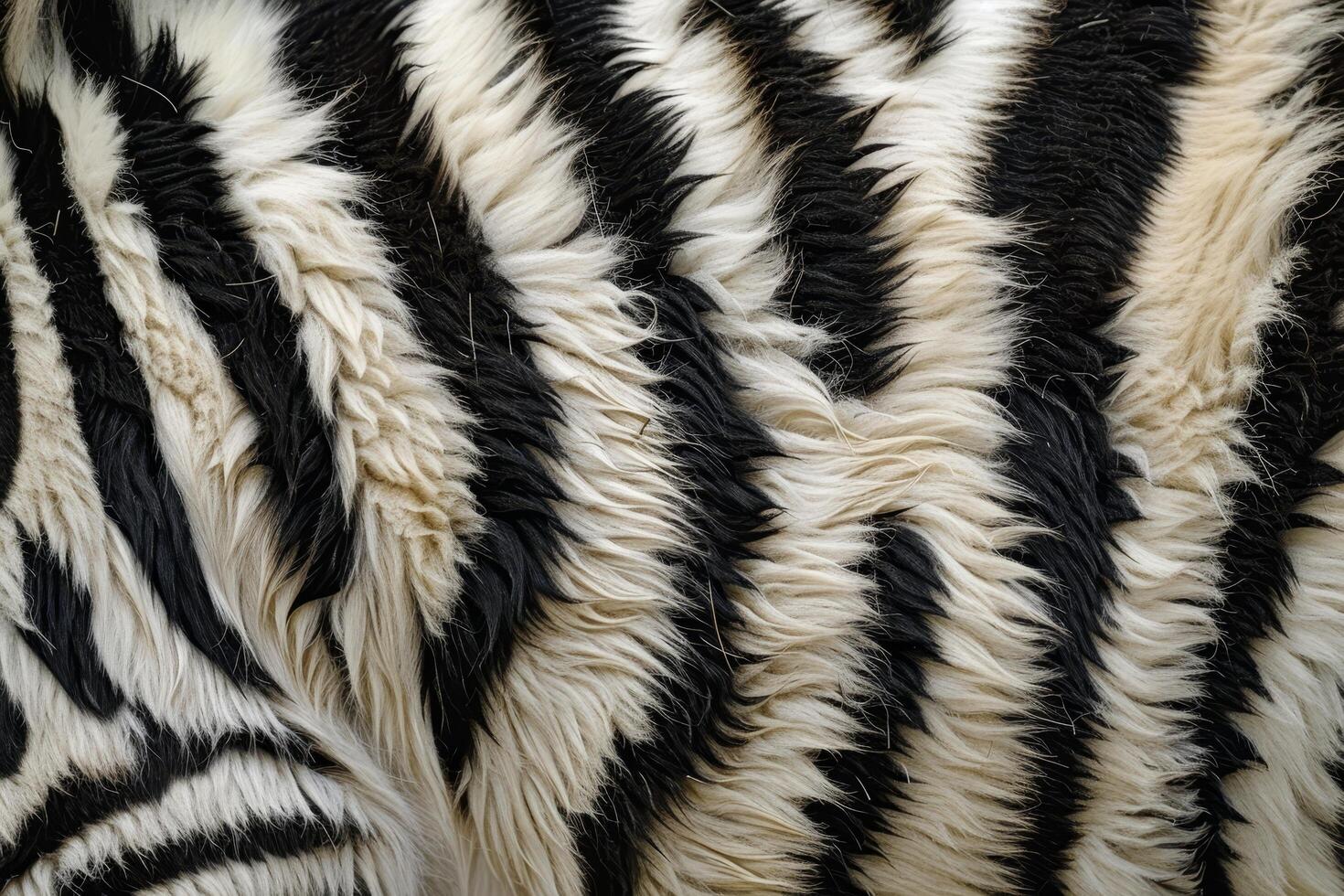 Close up Texture of Black and White Fur photo