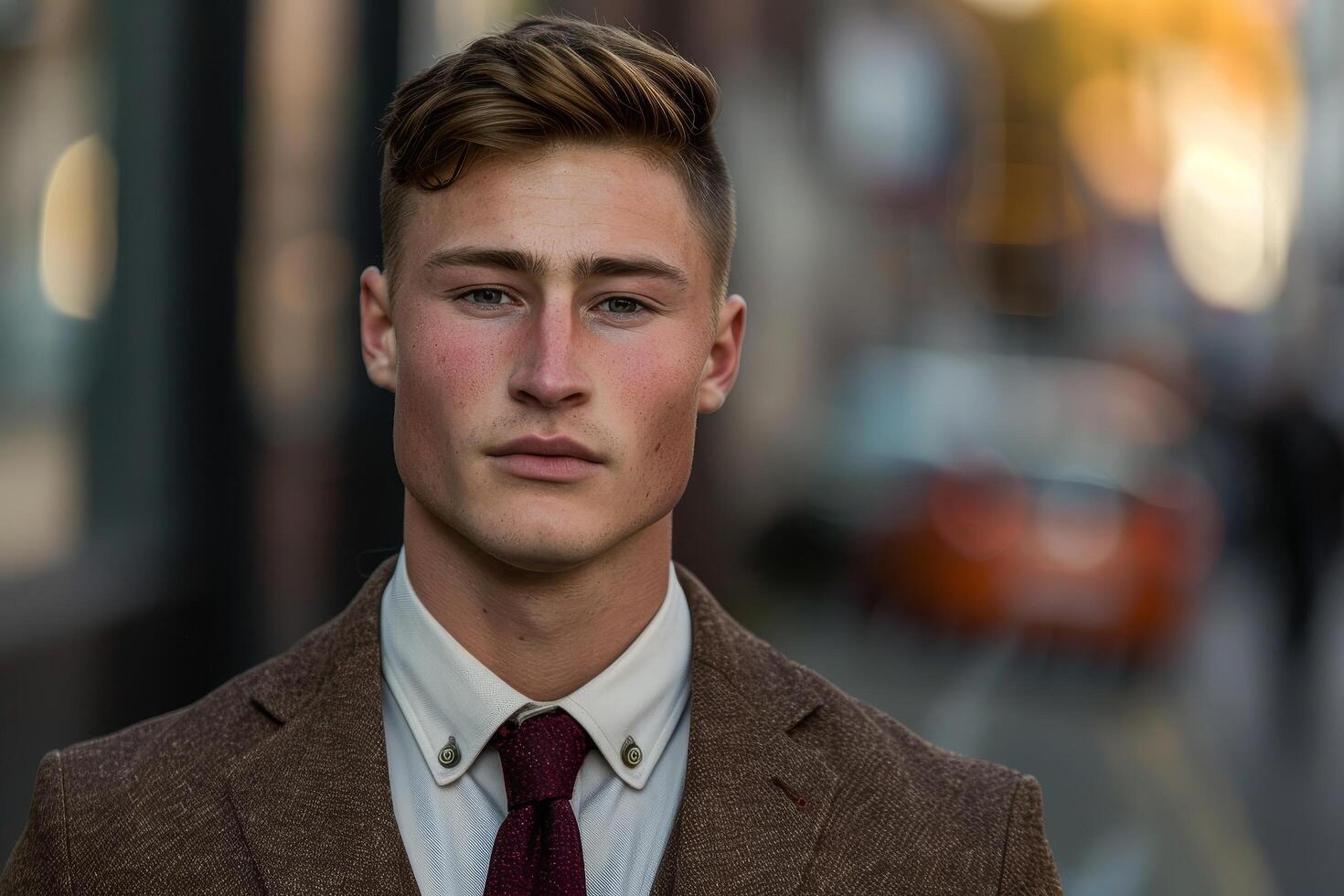 Confident young businessman outdoors photo
