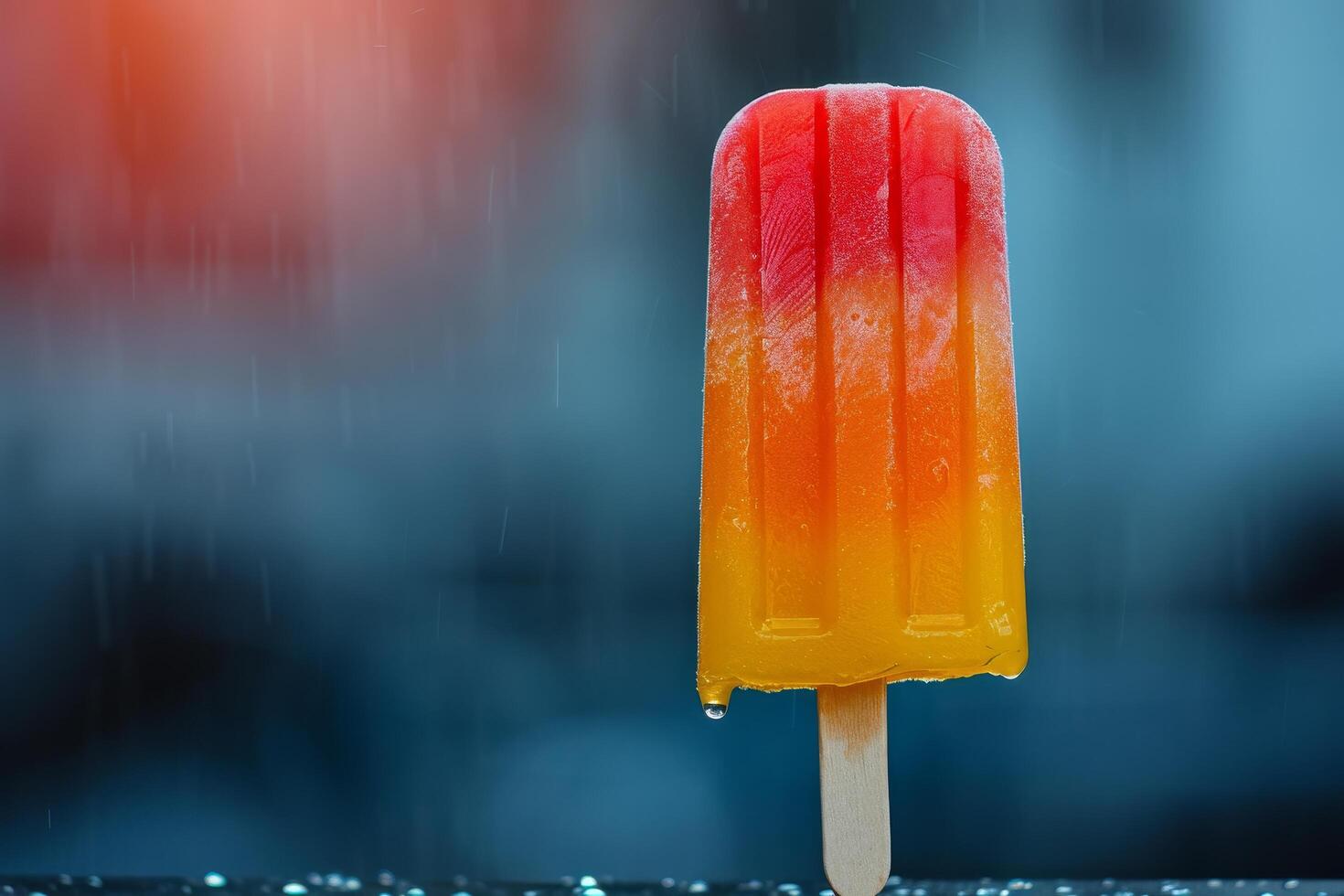 Colorful popsicle in the rain photo