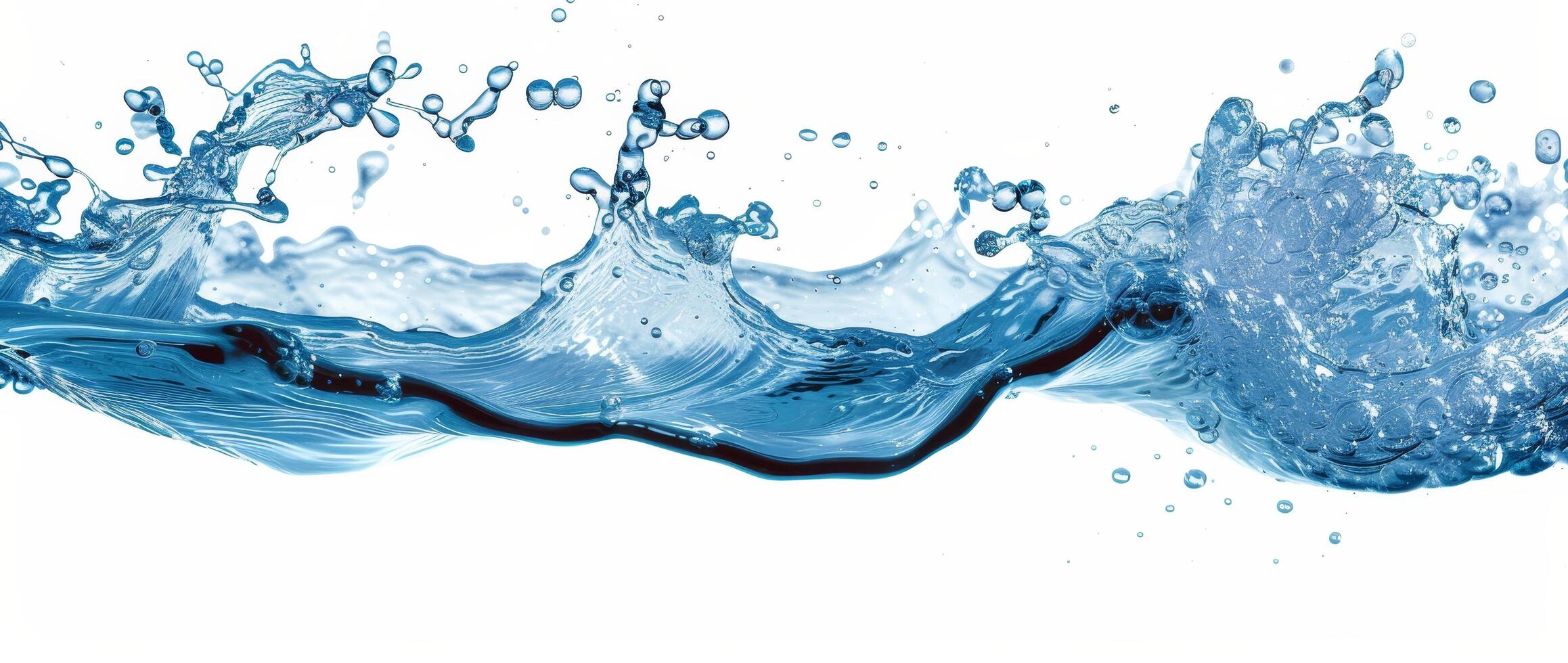 Dynamic Water Splash Isolated on White Background photo