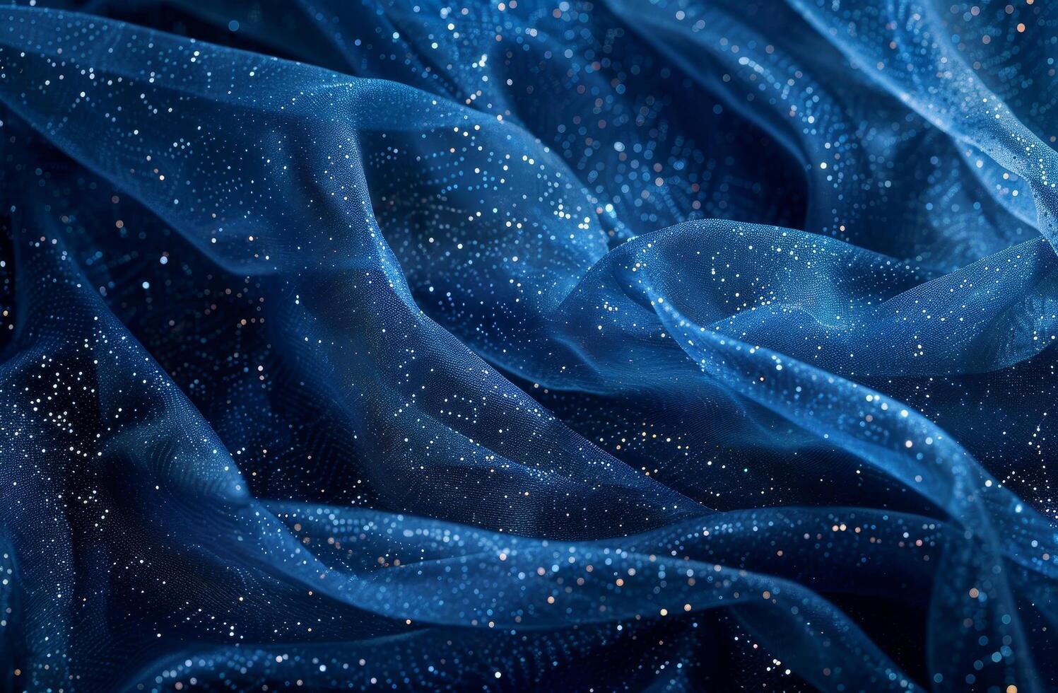 Elegant blue fabric with sparkling sequins photo