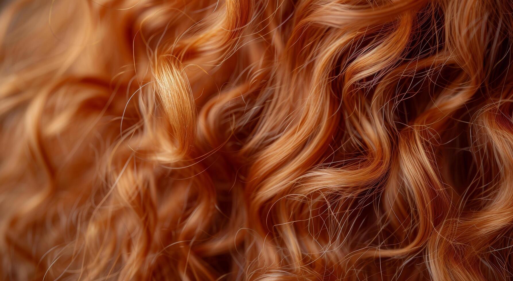 Close up of Vibrant Red Curly Hair photo
