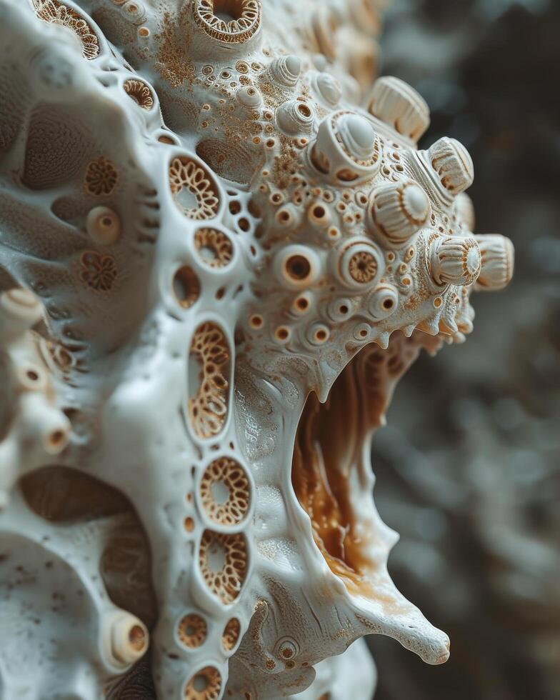 Close up of Intricate Sea Shell Patterns photo