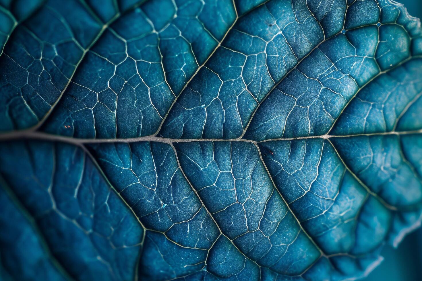 Close up Texture of a Blue Leaf photo