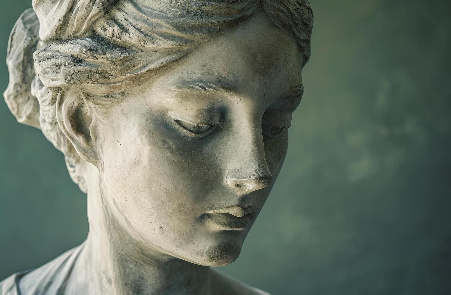 Close up of a Classical Sculptures Face photo