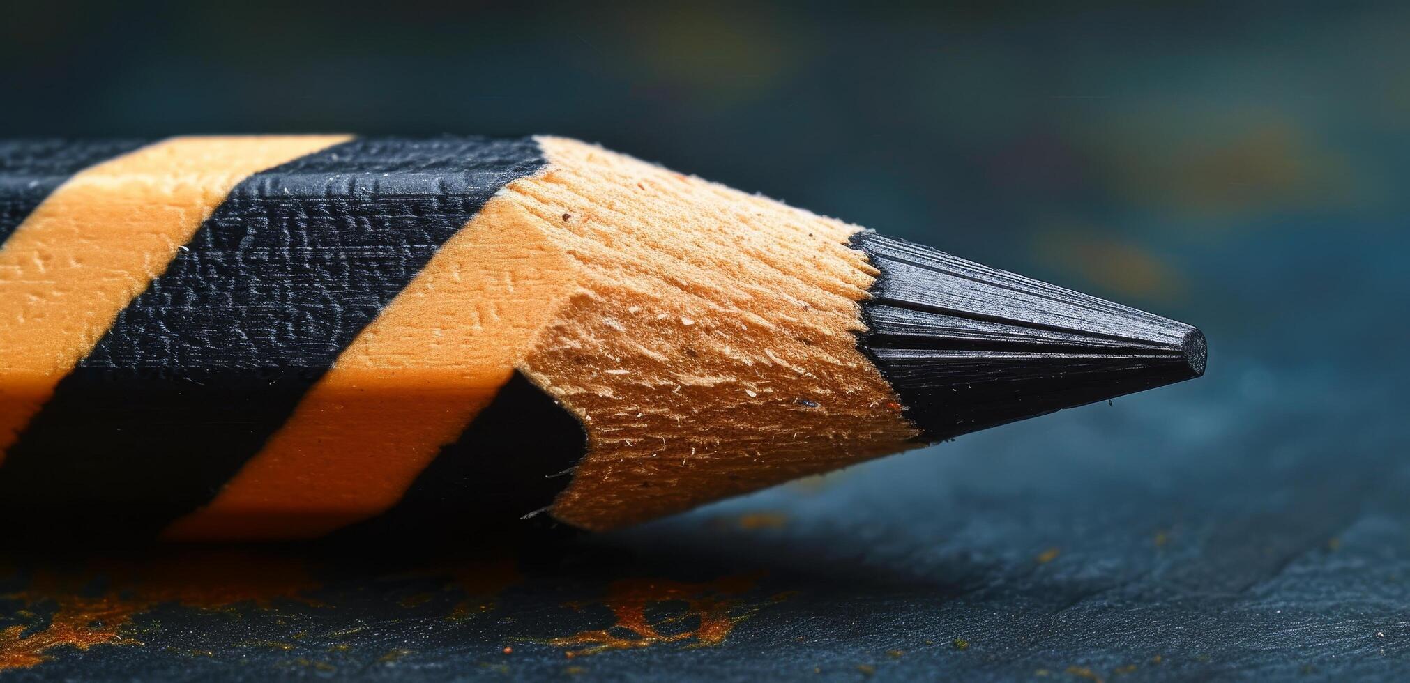 Close up of a sharpened pencil tip photo