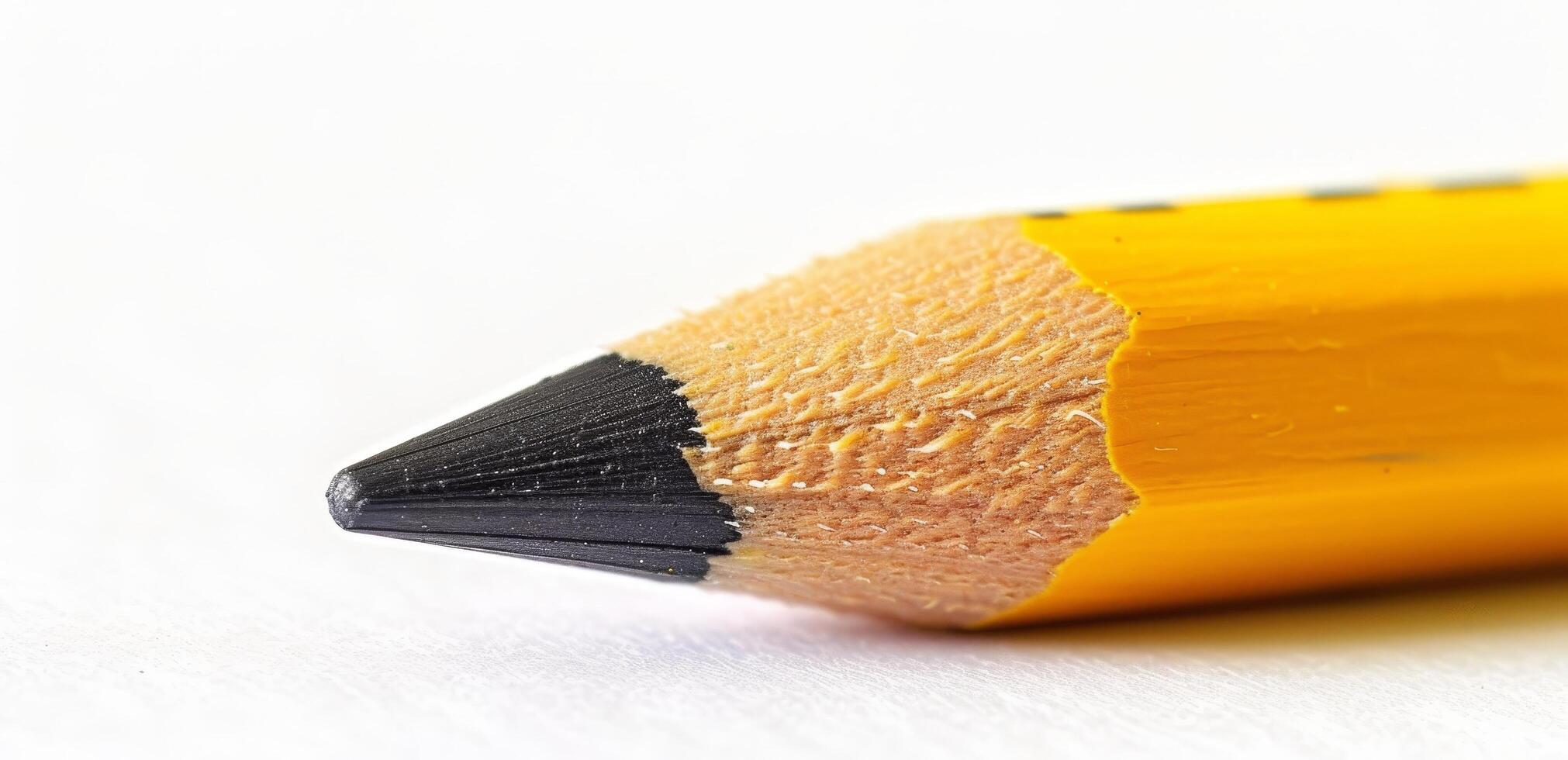 Close up of a sharpened pencil tip photo