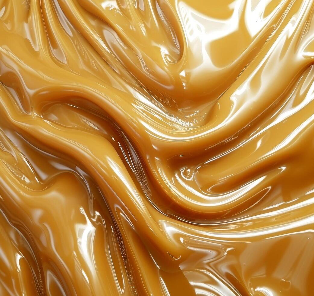Close up texture of swirling caramel photo