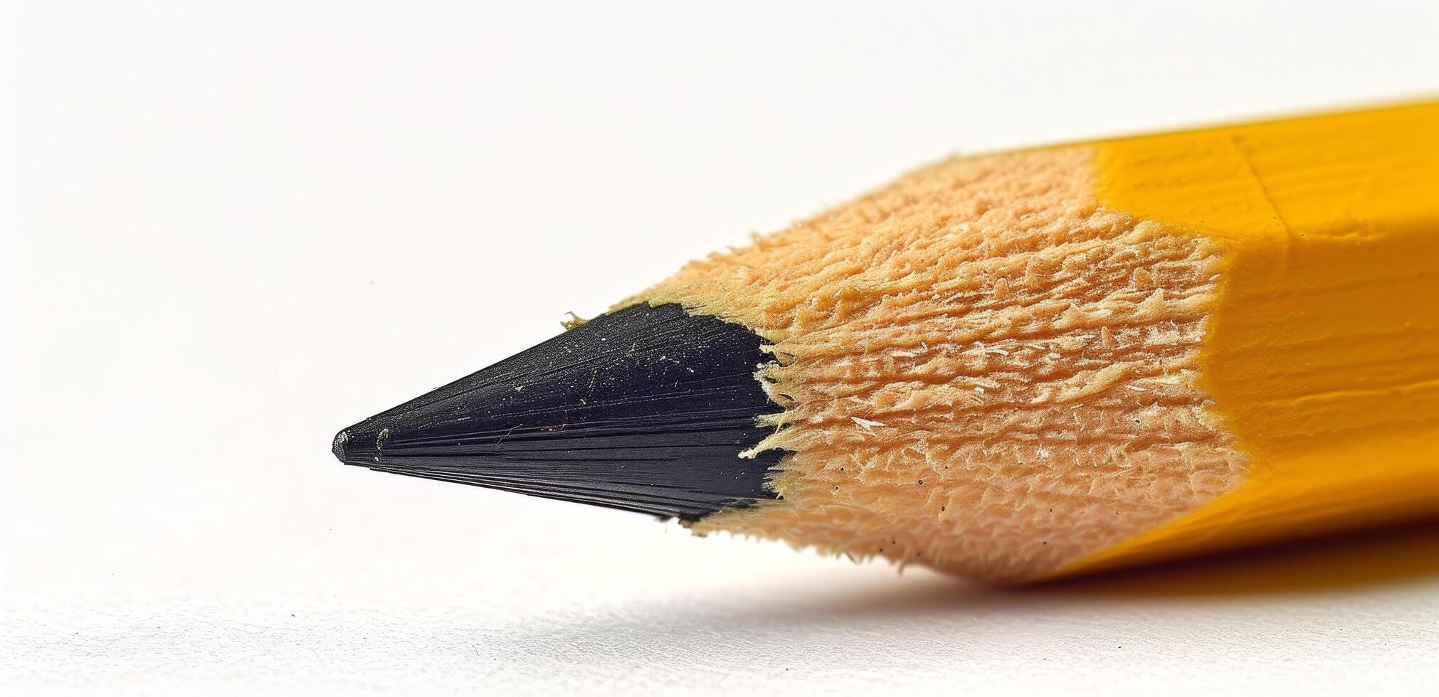 Close up of a sharpened pencil tip photo