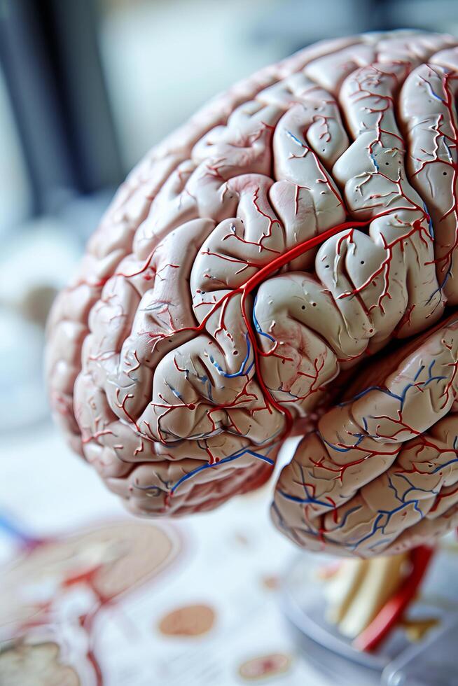 Close up of a Human Brain Model photo