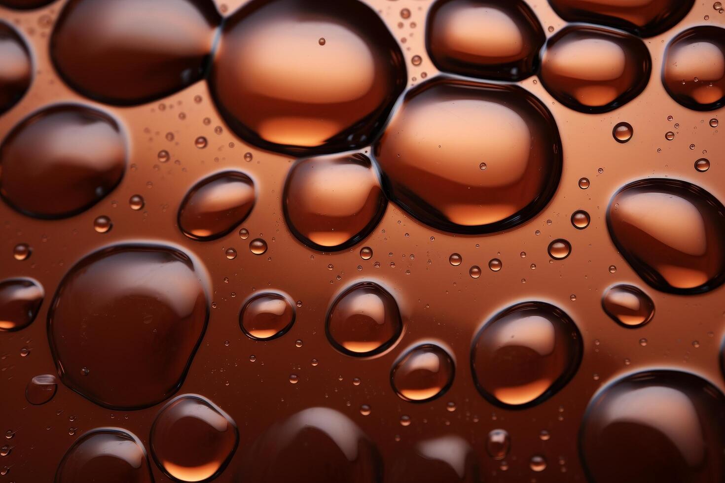 Close up of water droplets on a surface creating an abstract pattern photo