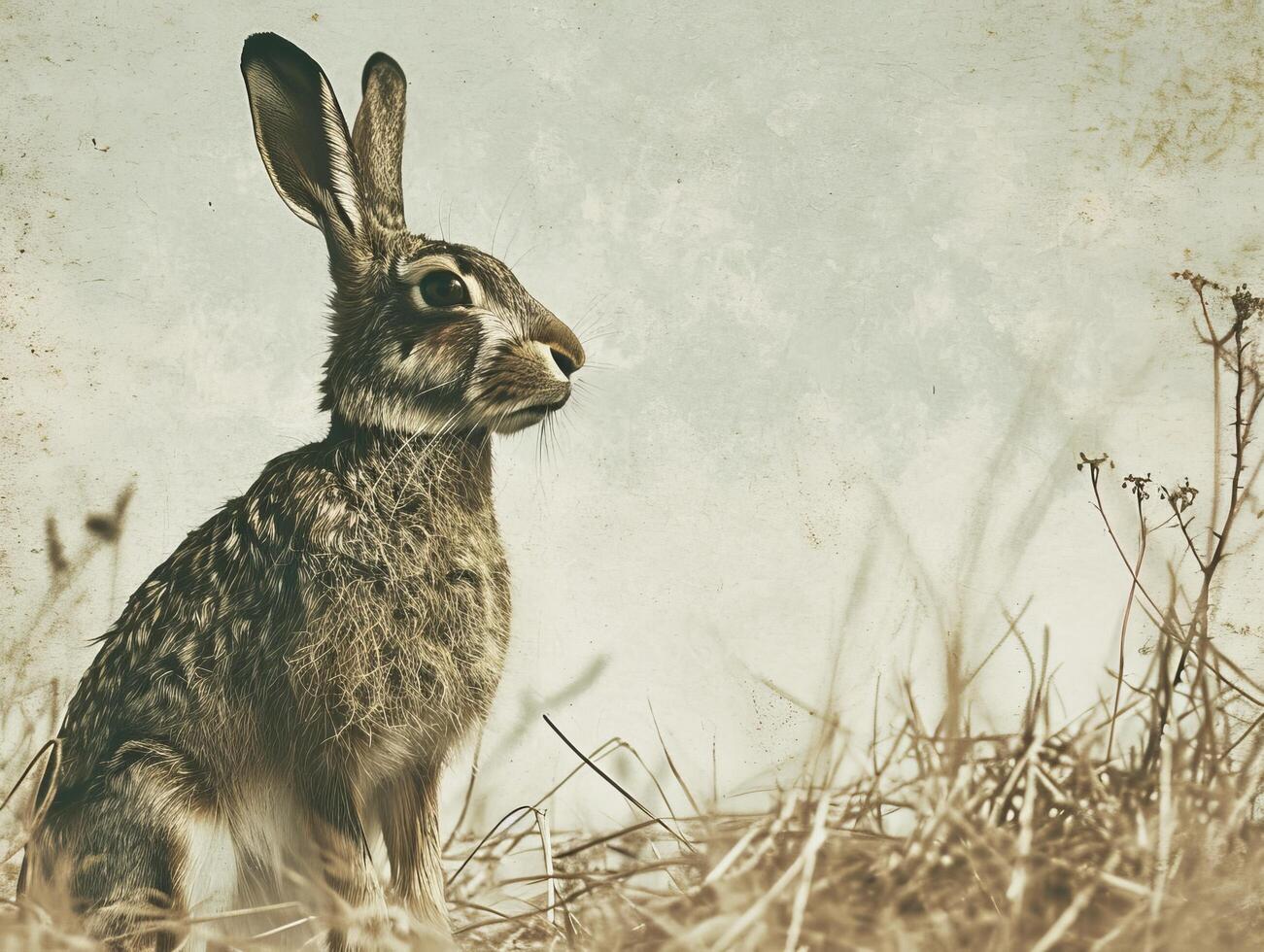 Majestic Wild Hare in Natural Habitat photo