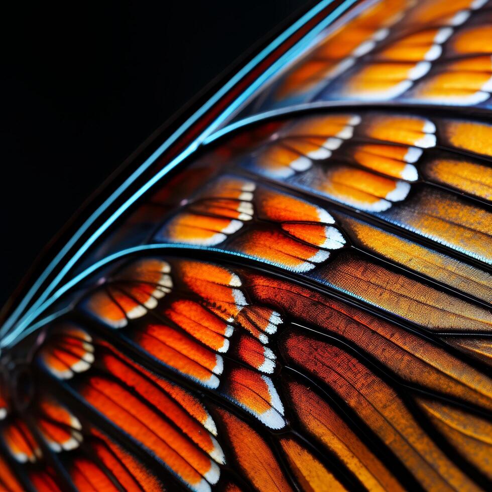 Close up of Monarch Butterfly Wing Patterns photo