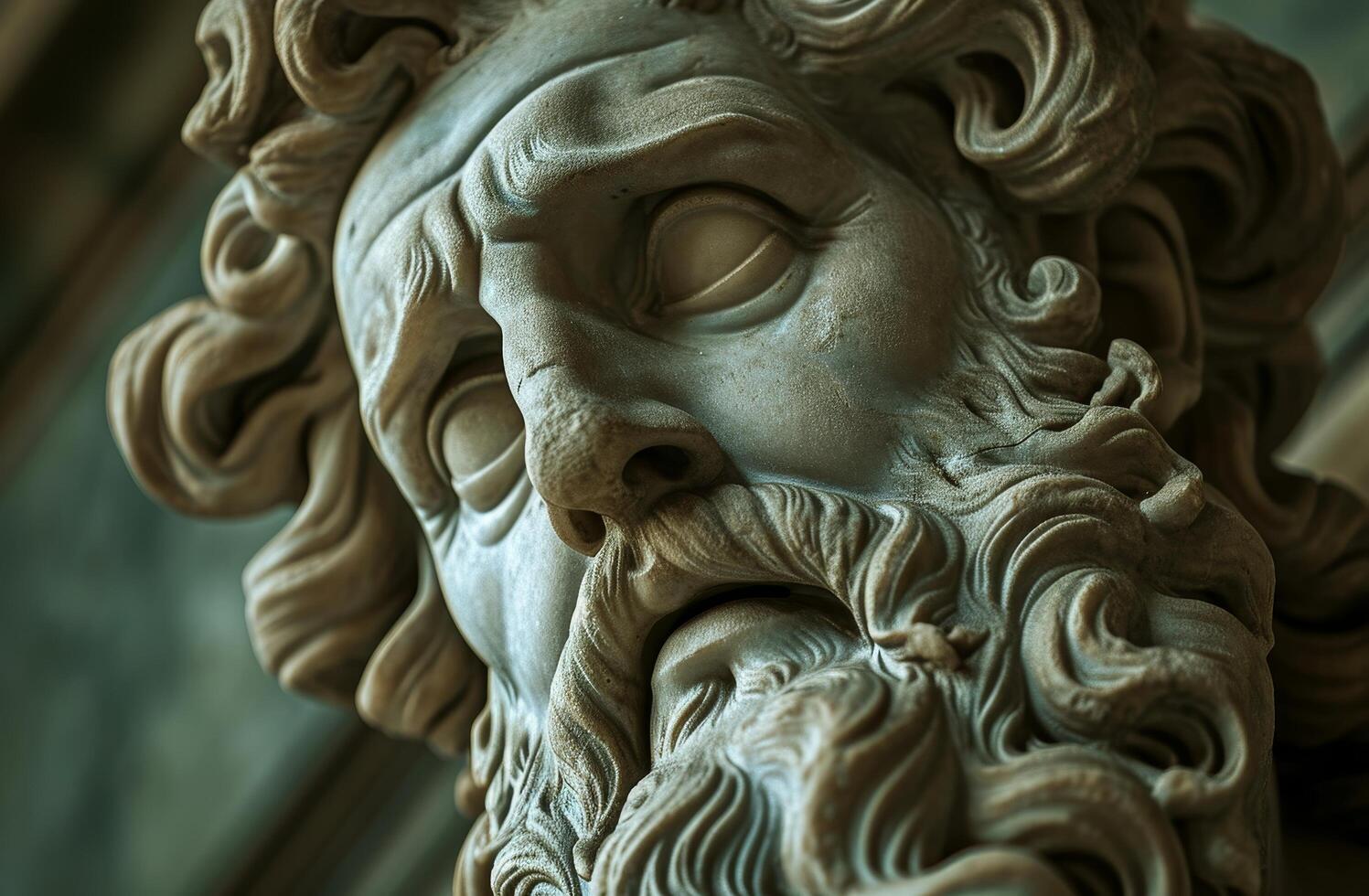 Close up of an Ancient Greek Sculpture photo