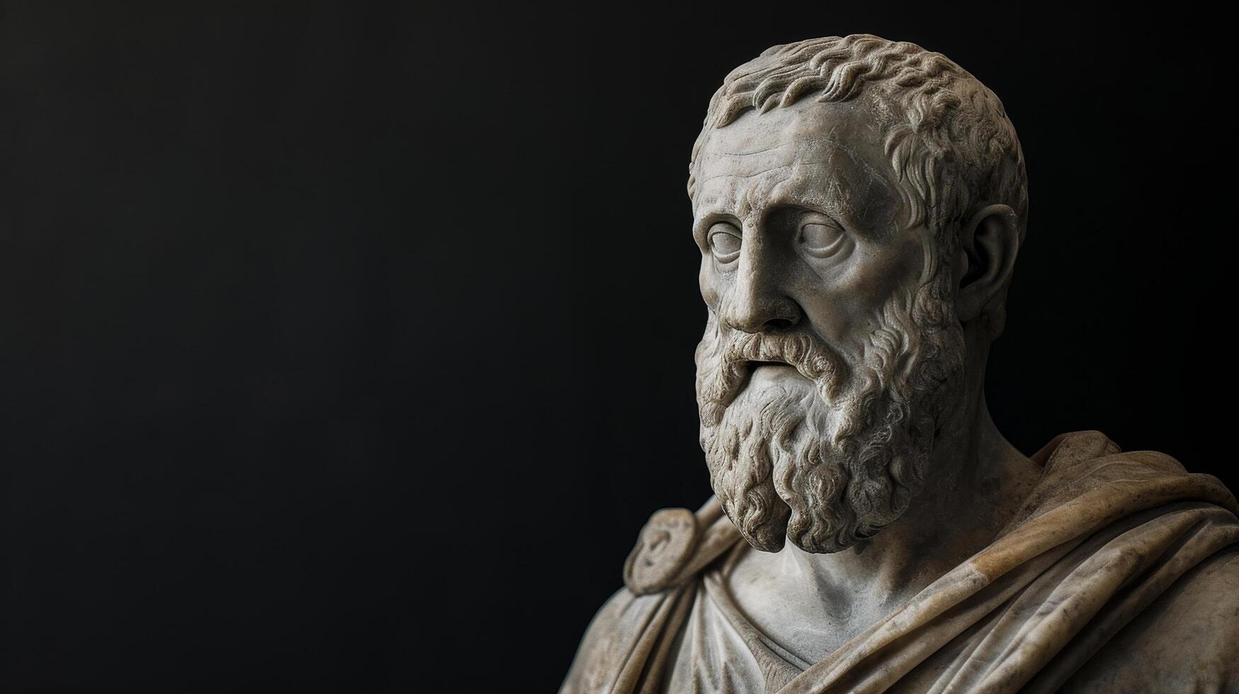 Ancient Philosopher Statue Profile View photo