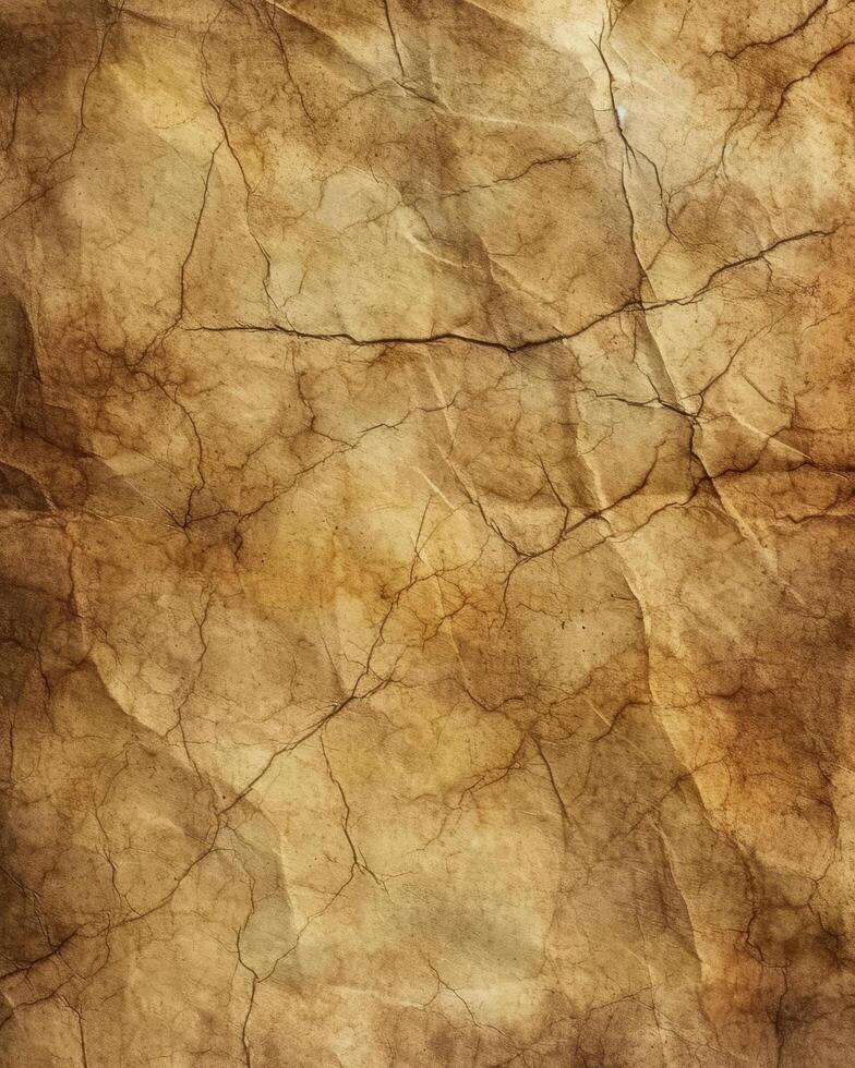 Vintage textured paper background with cracks and creases photo