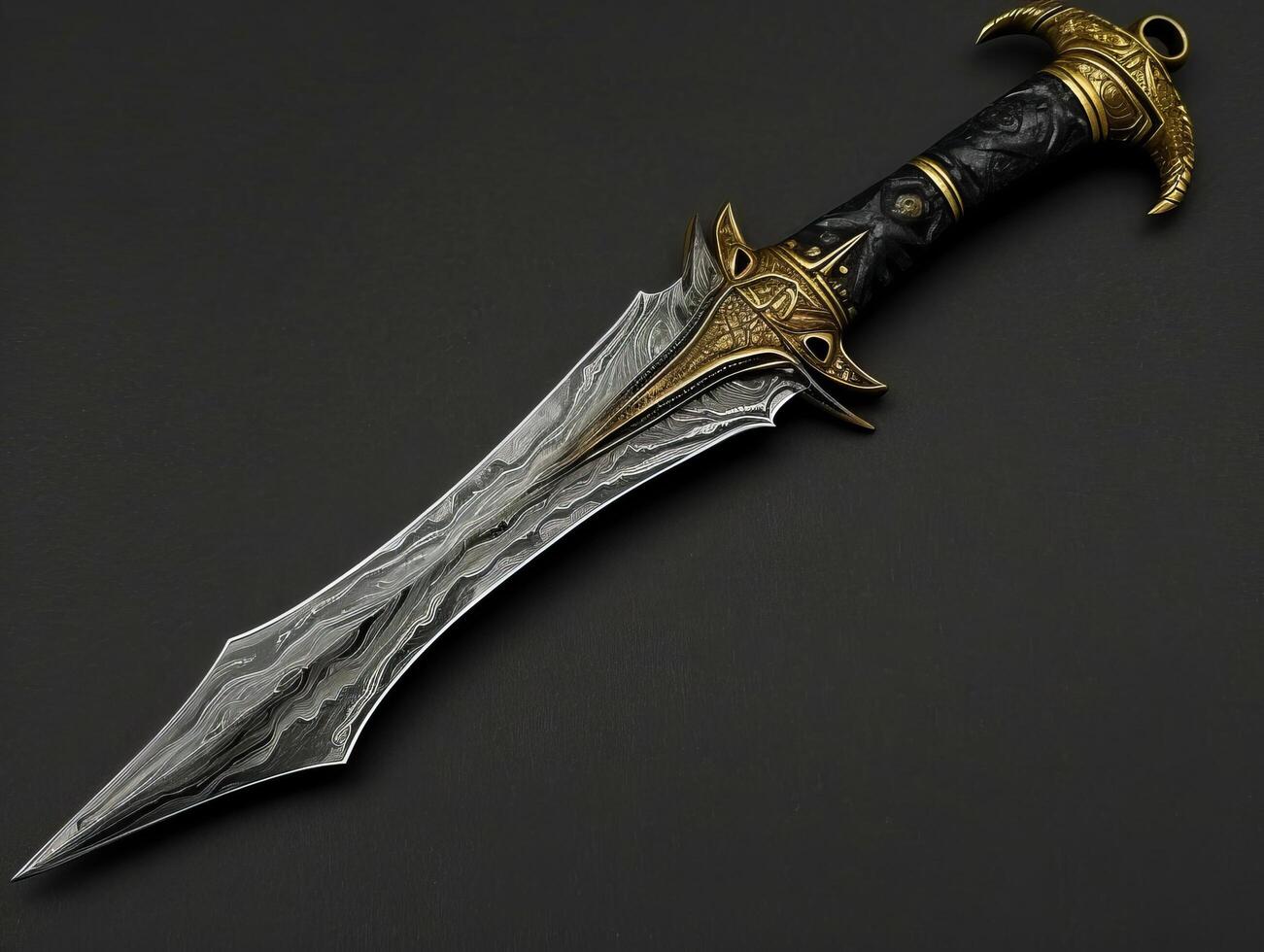 Ornate Dagger on Dark Background photo
