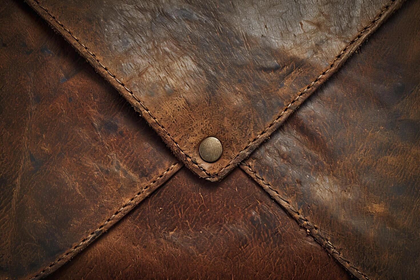 Close up Texture of a Leather Surface with Stitching photo