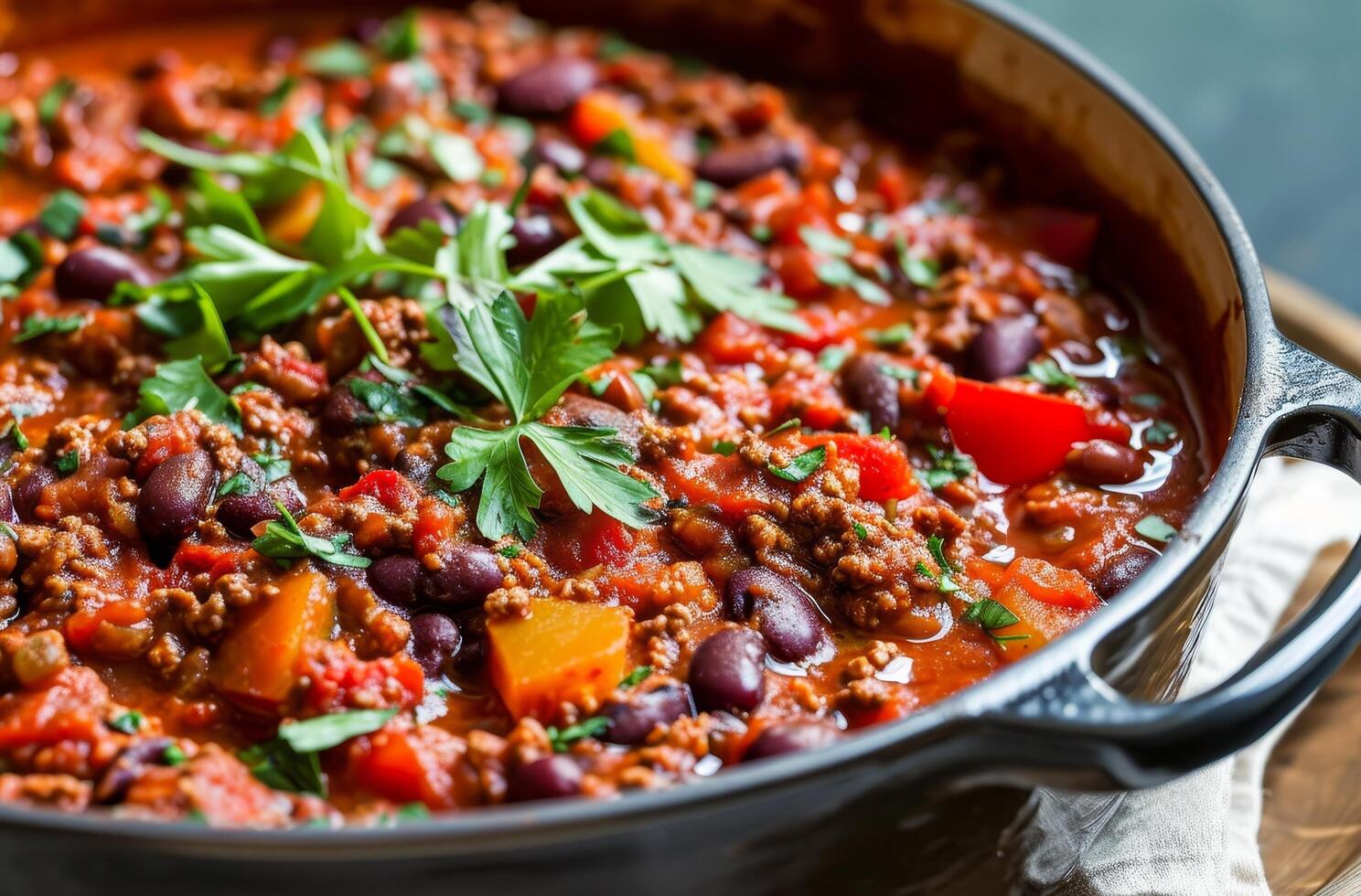 Hearty Homemade Chili in a Pot photo