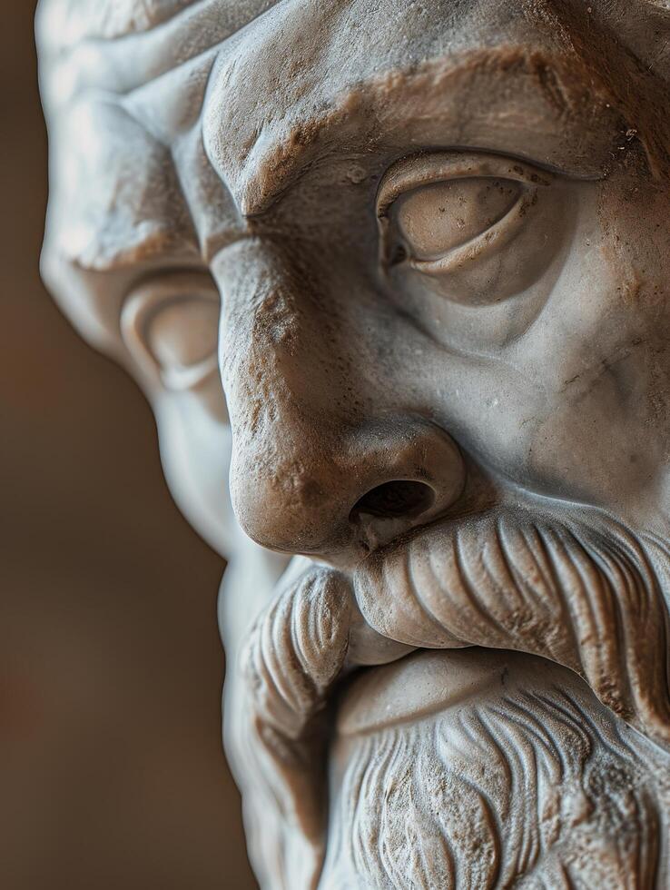 Close up of a Classical Sculptures Face photo