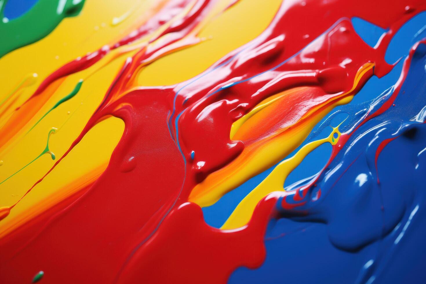 Vibrant Paint Splashes on a Colorful Background photo