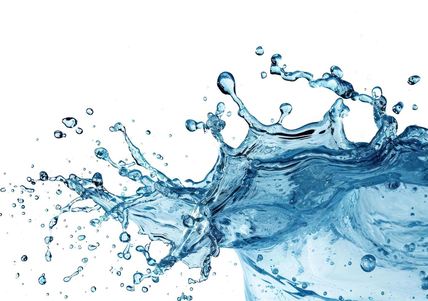 Dynamic Water Splash on a Clear Background photo