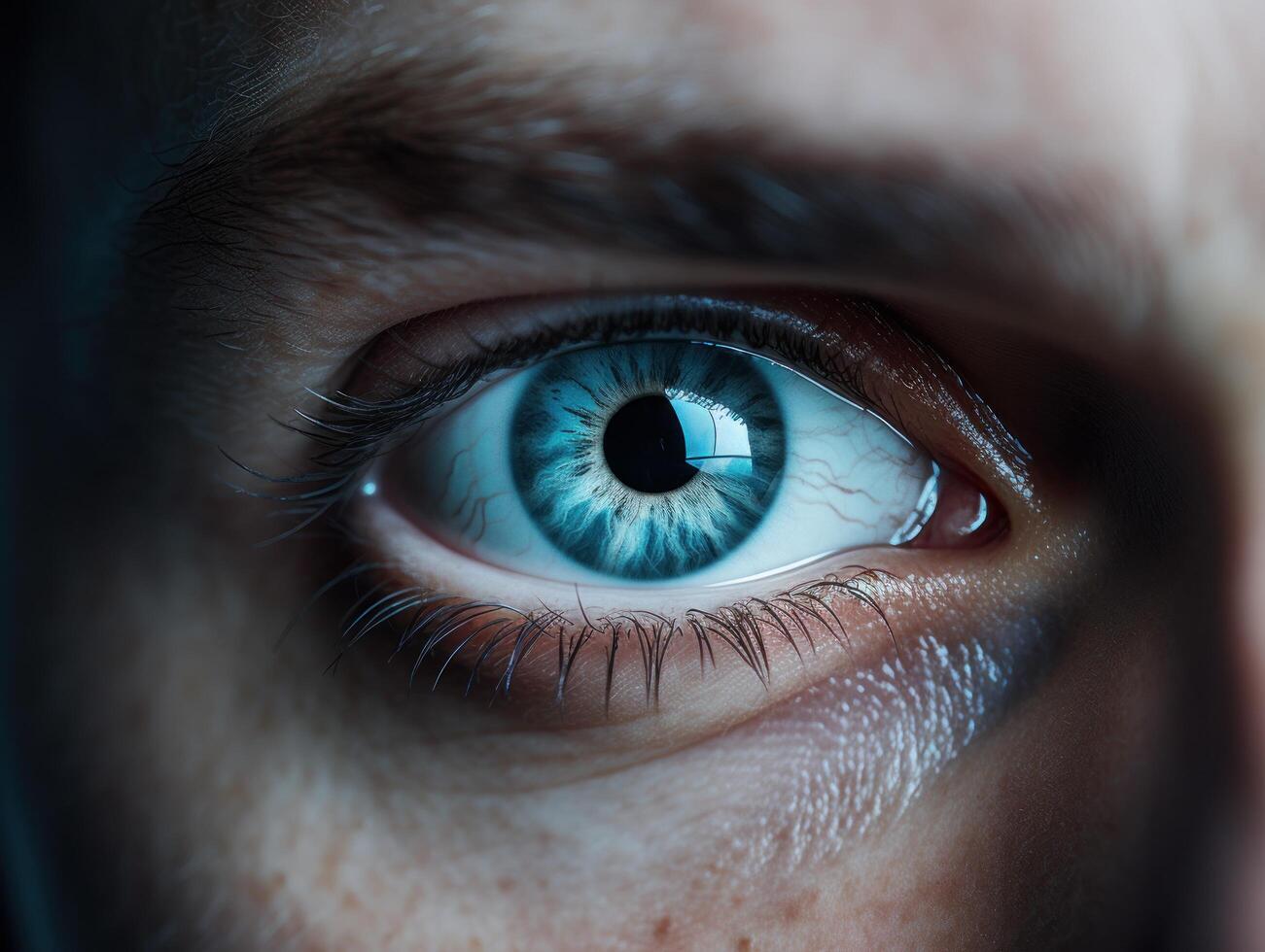 Close up of a Human Eye with Intricate Details photo