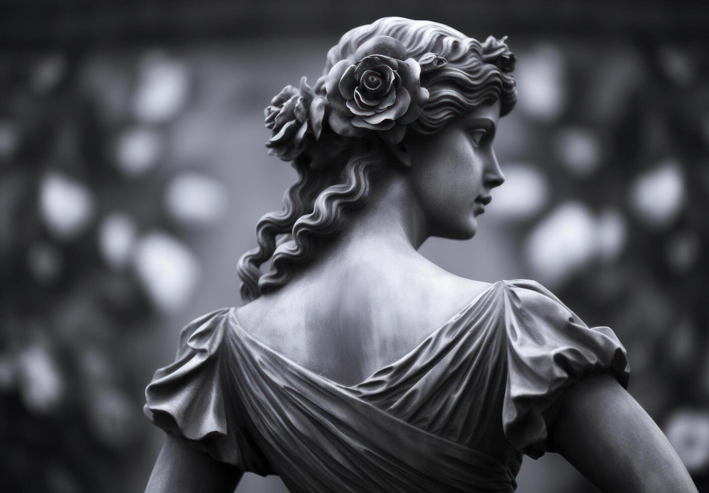 Elegant classical statue with intricate details photo