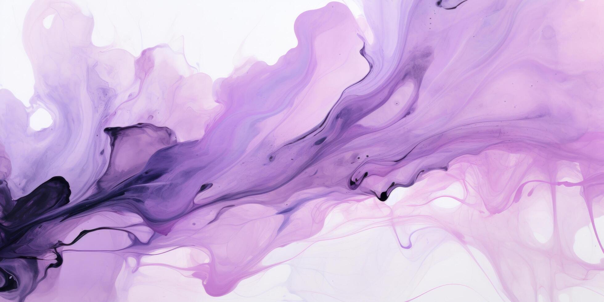 Abstract purple ink patterns in fluid art style photo