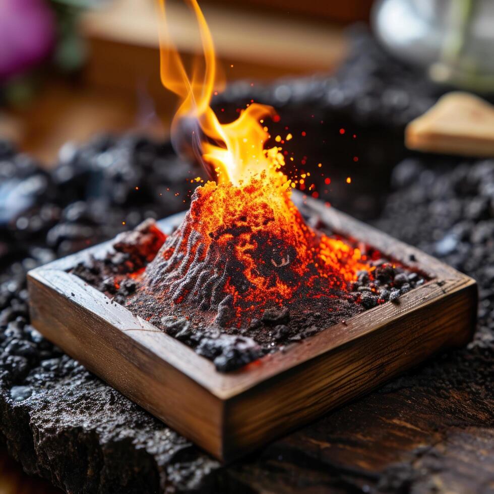 Miniature Volcano Eruption Simulation photo