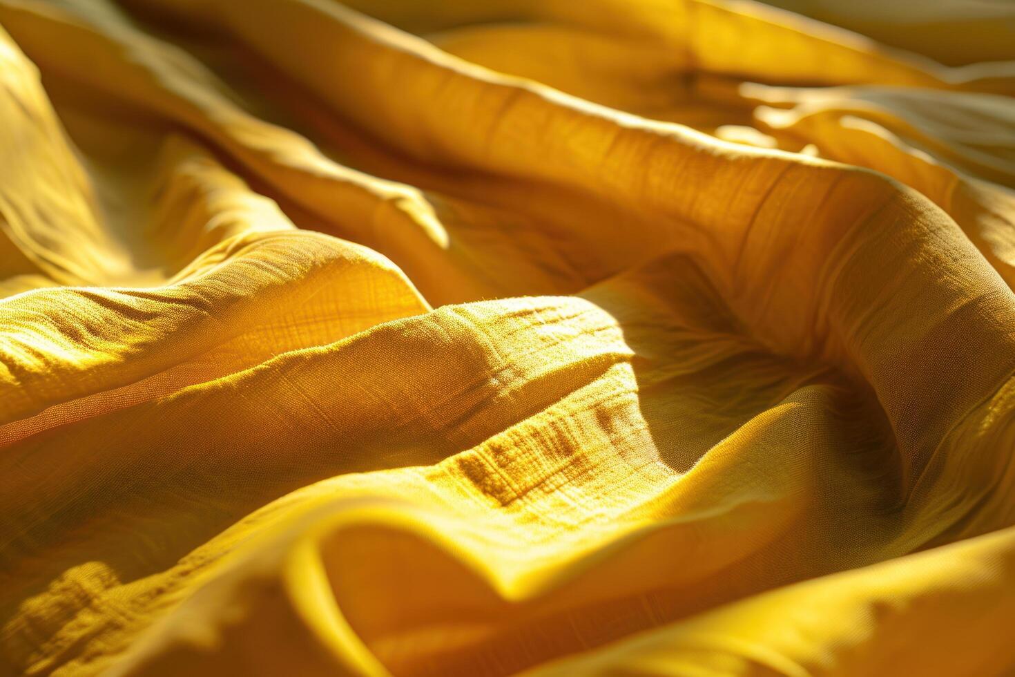 a yellow fabric with a wrinkled surface photo