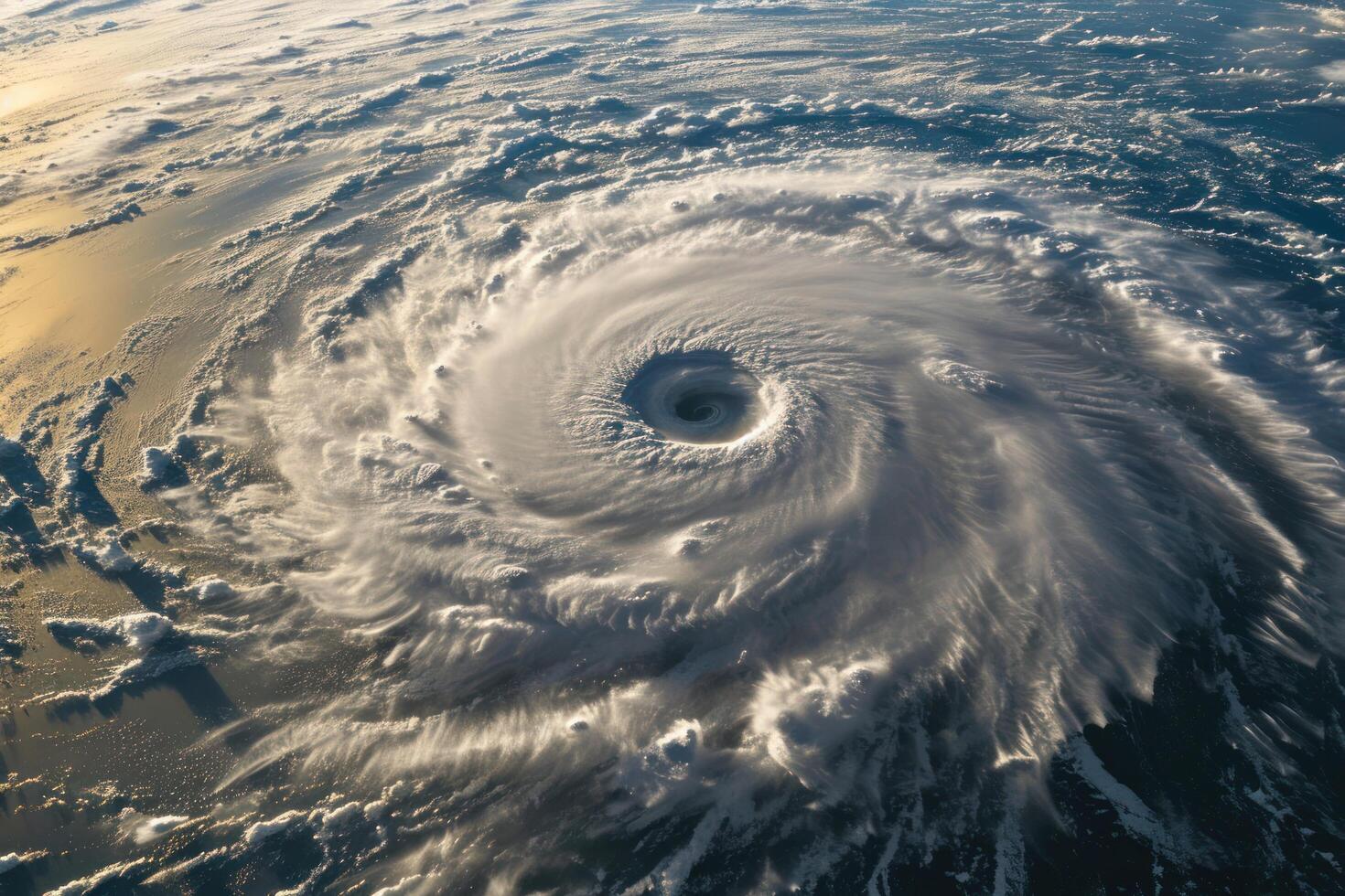 a large hurricane in the sky photo