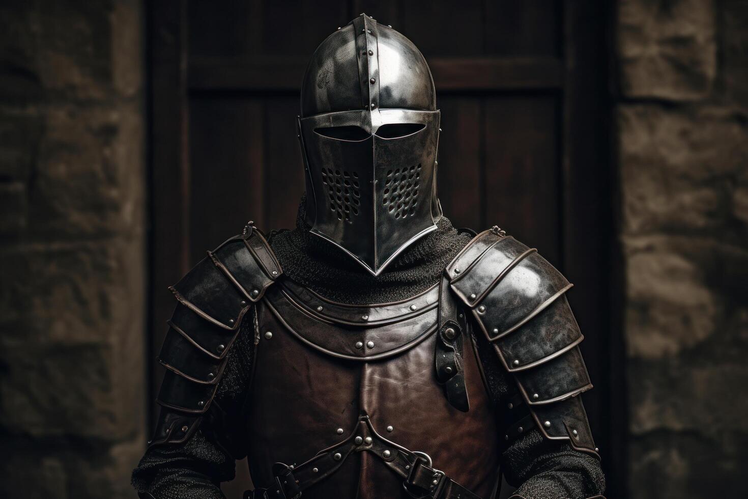 a person in a suit of armor photo